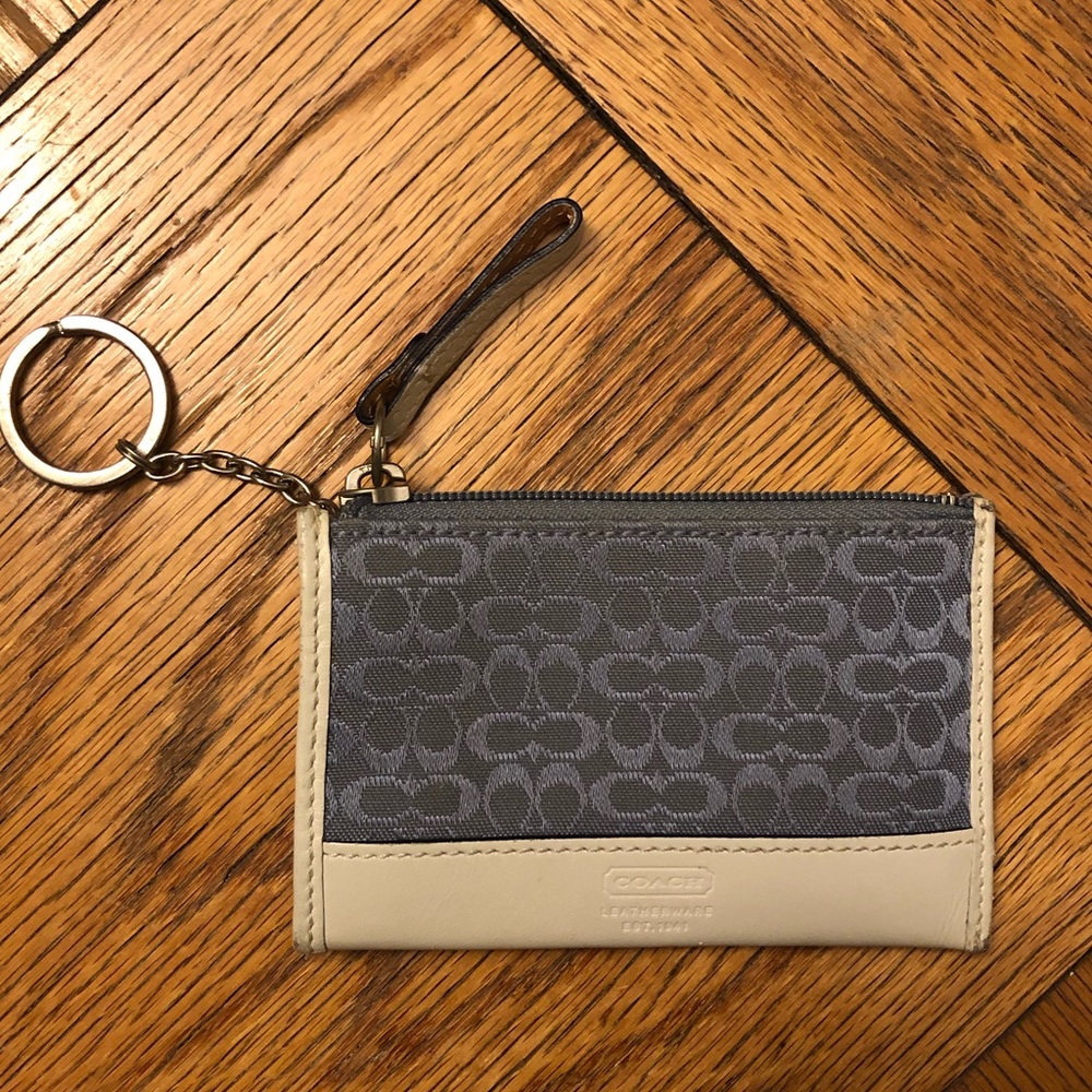 Coach coin wallet w/ key ring
